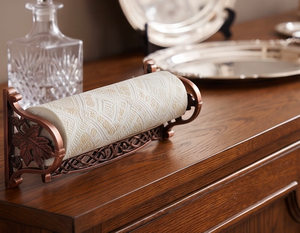 Handcrafted Copper Wall Mounted <b>Paper</b> Towel Stand Perfect For <b>Kitchen</b> Counter Dining Use Bathroom And Sink Area Wall Use - Product Image 4