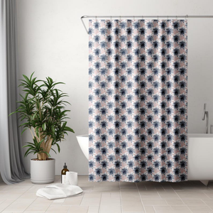 Rideau de douche en polyester imprimé numérique personnalisé | Rideau décoratif de salle de bain psychédélique imperméable pour la vente en gros OEM à la maison - Product Image 5
