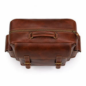 Sac messager en cuir, grand format, fermeture à boucle durable, style homme d'affaires, toutes saisons - Product Image 5