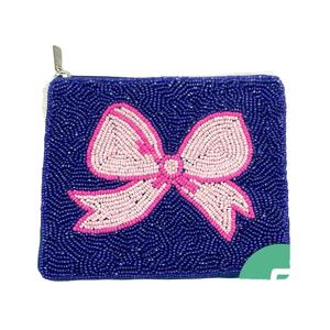 Monedero con cuentas: bolsa con cremallera de lazo Preppy, regalo Tween Girl - Product Image 1