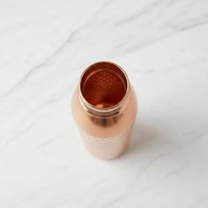 Copper Water Bottle with Carrying <b>Loop</b> Hand <b>Hammered</b> Jointless Ayurvedic Flask for Gym & Travel - Product Image 2