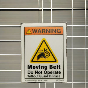 Pegatina Adhesiva de Advertencia de Seguridad para Maquinaria en Movimiento, Máquinas Industriales, Equipos de Fábrica, Identificación de Riesgos en el Lugar de Trabajo - Product Image 3