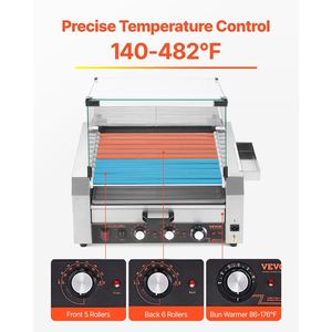 30 Hot Dog e 11 rullo fornello elettrico con 1950W commerciale per cottura - Product Image 3