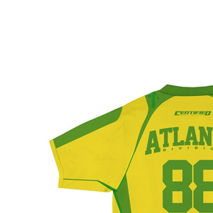 เสื้อยืดกีฬาแขนสั้นสีเหลืองเขียวสำหรับผู้ชายรุ่น Certified Atlanta Division 88 ทรงปกติ แห้งเร็ว ผ้าถัก - Product Image 3