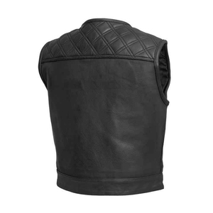 Gilet en cuir respirant pour homme, design tendance automne, coupe-vent, loisirs, haute qualité, sans manches - Product Image 6