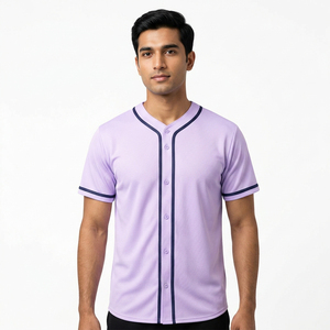 Camiseta de Béisbol Blanca para Hombre, Manga Corta, Cierre con Cordón, Absorbe la Humedad, Transpirable, Corte Regular, para Todas las Temporadas, Poliéster, Color Sólido - Product Image 5