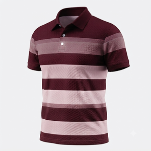 Vente directe usine – Nouvelle chemise décontractée pour homme en coton tricoté 100 %, imprimée, de haute qualité, avec poche, anti-plis, à manches courtes, idéale pour le golf - Product Image 3