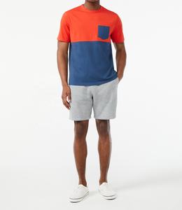 Offre Spéciale D'été Multicolore Casual Tee-Shirts Blanc Hommes De couleur Bloqué T-shirt Avec Poche poitrine - Product Image 5