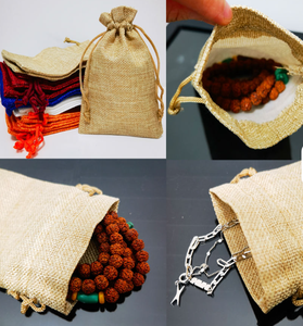 Sac cadeau en jute réutilisable et résistant pour le shopping et l'emballage de cadeaux - Product Image 5