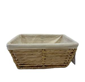 Cesta Rectangular Multifuncional de Jacinto de Agua con Forro de Tela para Guardar Pan, Origen Vietnam - Product Image 1