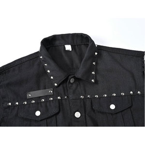 Gilet en jean sans manches pour homme, style punk gothique, avec rivets, best-seller 2026 - Product Image 3