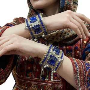 Low Price Hand Crafted Beautiful Design Made Pearl Shells Tassel & Stones Embroidery Vintage Afghani Party Wear Jewelry <b>Set</b> - Product Image 1