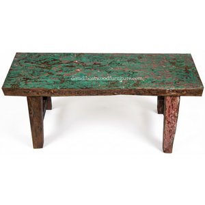 Banc Rita en bois de bateau récupéré, couleur naturelle, design éco-responsable et durable, fait main, 4 places, minimaliste, pour extérieur et intérieur - Product Image 2