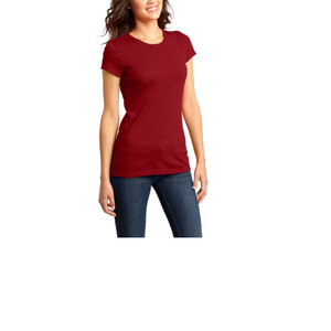 เสื้อยืดแฟชั่นผู้หญิง คอวี แขนสั้น ผ้าโพลีเอสเตอร์ ระบายอากาศได้ดี แห้งเร็ว สีพื้น แบบเรียบง่าย เป็นมิตรต่อสิ่งแวดล้อม - Product Image 1