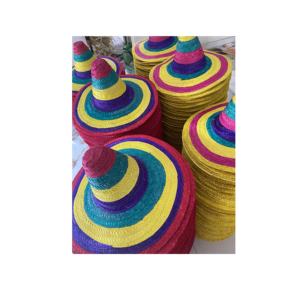 หมวกฟางเม็กซิกันปีกกว้างหมวกปาร์ตี้งานแต่งงานสีสันชายหาดแบบลำลองสีสันสดใสสำหรับฤดูร้อน - Product Image 6