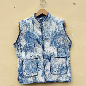 Edredón Acolchado Hecho a Mano en India, 100% Algodón Ecológico, Antiarrugas, Transpirable, de Secado Rápido, con Estampado Digital y Bolsillo Frontal, para Otoño e Invierno - Product Image 1