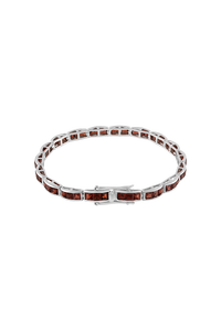Garnet <b>Bracelet</b> in 92.5 Sterling Silver KLSB-20233 - Product Image 2