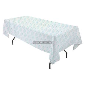 Mantel Rectangular con Estampado Artesanal, Nuevo para Navidad, Mantel de Algodón Indio, Mantel Personalizado - Product Image 2