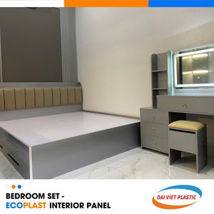 ชุดห้องนอนปรับได้สไตล์เรียบง่ายหรูหราแผงภายในทำจากไม้หรูหราทำจากพลาสติกไม้ขนาดคิงไซส์ส่งตรงจากโรงแรมในเวียดนาม - Product Image 4