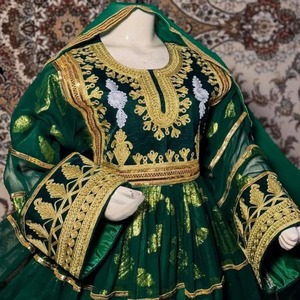 Anarkali Wedding Gown Women Casual <b>Dresses</b> Dark Green Silk Heavy Gold <b>Silver</b> Embroidered Luxury Ethnic Shalwar Kameez Maxi <b>Dress</b> - Product Image 6