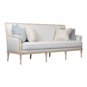 Canapé classique français en bois d'acajou massif aqm300 - Product Image 1