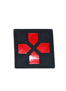 Iron-On Cross Patch <b>Set</b> <b>Square</b> Embroidered Fabric Patches Red White Gray Black Canvas Material - Product Image 3