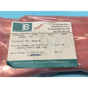 BROOKS 001-4570-01 ASSY, VTR-2, ARM PAN, 80381M - Equipo y Piezas de Semiconductores de Confianza de Marca Global - Product Image 3