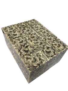 Boîte à bijoux de luxe élégante en bois sculpté à la main avec incrustations d'os, forme rectangulaire, personnalisable, fabriquée en Inde. - Product Image 3