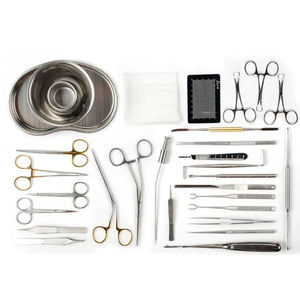 Ensemble d'instruments chirurgicaux en acier inoxydable de 33 pièces pour étudiants en médecine, formation aux sutures avec outils ORL et plateau - Product Image 4