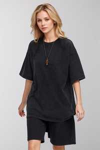 T-shirt pour femmes vintage délavé à l'acide avec imprimé graphique, en coton premium, coupe décontractée, tendance, impression personnalisée, marque privée, vente en gros - Product Image 1