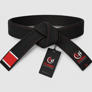 Cinturones de Karate Personalizados, Sólidos, de Poliéster/Algodón, Transpirables, Unisex, para Adultos, Artes Marciales, Fusión sin Costuras, Servicio OEM, Talla Personalizada - Product Image 1