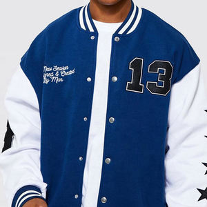 Blouson Bomber d'Hiver Patchwork Brodé Vintage Streetwear Letterman - Product Image 3