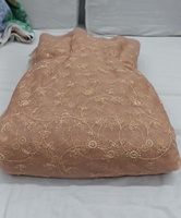Tissu de haute qualité pour robe, broderie Georgette Fox, travail de broderie lourdement orné, pour femmes, fournisseur en gros.