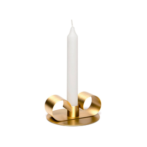 เชิงเทียนทองเหลือง ดีไซน์โลหะทนทาน งานแฮนด์เมด ตกแต่งบ้าน - Product Image 1