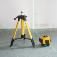 Niveau laser à faisceau vert auto-nivelant avec clip dorsal, niveau laser 3D pour la construction, outils électriques, étui en plastique