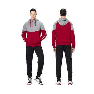 Ensemble de survêtement imprimé à capuche pour homme, séchage rapide, respirant, deux pièces, pour le sport et l'entraînement, vente en gros directe usine - Product Image 4