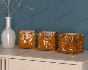 Soporte de luz T de bambú ecológico hecho a mano para decoración sostenible del hogar y propósito de regalo natural - Product Image 6