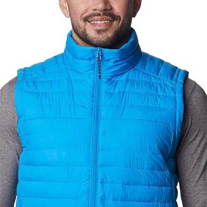 Customized Men's Outdoor Canvas <b>Down</b> Vest Simple Casual Solid Color Waistcoat for Winter Warm Puffer Vest Jacket - Product Image 4