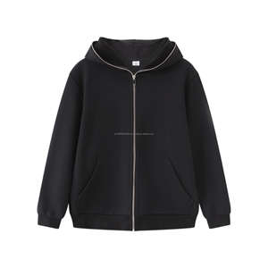 Sudadera con capucha de algodón de lana de alta calidad para hombre, jersey con cremallera completa, sudaderas con capucha bordadas con estampado de logotipo personalizadoDDP, envío - Product Image 3