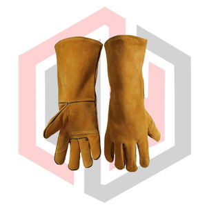 Guantes de Soldadura de Cuero Largos, Talla Única, Flexibles, Transpirables, Resistentes a Desgarros, Aislantes del Calor, Color Personalizable - Product Image 5