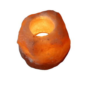 Natural Himalayan Salt Candles Holders Tea <b>Light</b> Natural Crystal Pink Rock Two Holes Salt Candle <b>Sticks</b> - Product Image 2