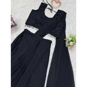 Beautiful Ready-to-Wear Dhoti Style for Parties <b>Indian</b> & <b>Pakistani</b> <b>Clothing</b> - Product Image 2