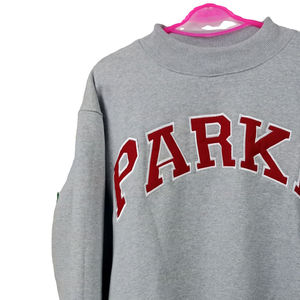 เสื้อสเวตเตอร์คอเต่าสีชมพูสำหรับผู้หญิง พิมพ์ลายตัวอักษร Park ผ้าฝ้ายถัก 100% สำหรับใส่ในฤดูใบไม้ร่วง - Product Image 6