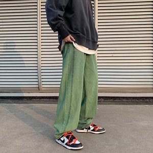 <b>Men's</b> <b>Baggy</b> Jeans <b>Men</b> Jeans <b>Trouser</b> Latest Green Straight Tube Youth Fashion Loose Jeans - Product Image 5