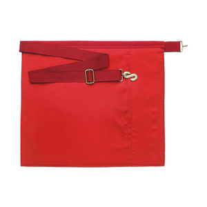 Delantal Tradicional de Sacerdote Superior del Capítulo del Arco Real, con Borde de Terciopelo Blanco y Rojo, Bordado Personalizado, Base de Cuero PU, Ecológico - Product Image 4