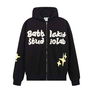 Sweats à capuche épais et épais à impression bouffante 3D avec logo personnalisé Sweat à capuche surdimensionné pour hommes en coton et polyester - Product Image 2