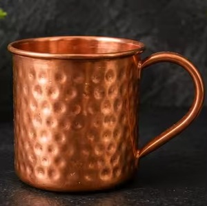 Glossy Finished Pure copper <b>mug</b> straw <b>Large</b> capacity copper cup Modern design drinkware Customizable logo <b>mug</b> - Product Image 2