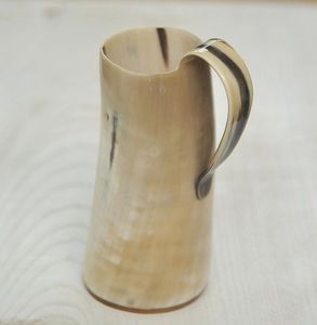 Jarra de Cuerno Vikinga Tradicional Hecha a Mano, Jarra Natural para Beber en Festivales Medievales, Fiestas de Recreación Histórica y - Product Image 2