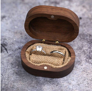 Le plus récent Tayyab artisanat boîte à bagues en bois 3 pouces support de fiançailles de mariage et signe mural décoration artisanat en bois de l'Inde - Product Image 5