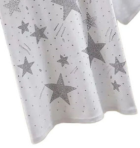 Camiseta Personalizada para Hombre con Estrella de Diamantes de Imitación Blancos, Diseño Gráfico, Estilo Urbano, Fabricante Mayorista OEM - Product Image 3